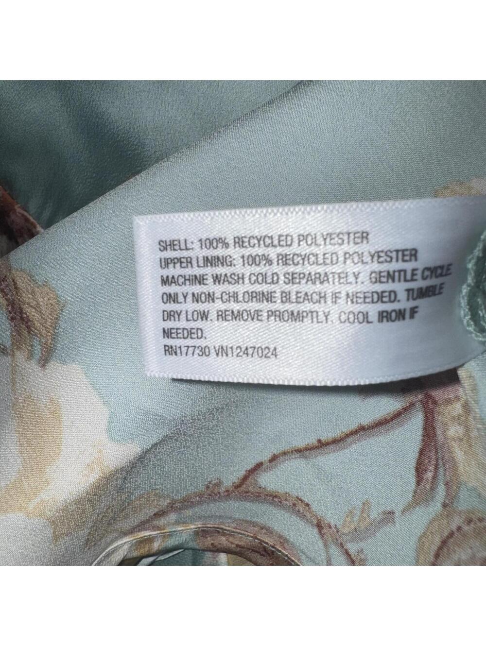 Boho Floral Maxi Dress Sage Green V-neck Cottagecore A new day dress Size Small - Picture 7 of 7